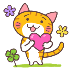 [LINEスタンプ] 困り顔の茶トラ白猫 