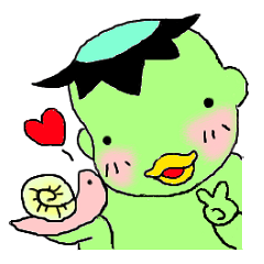 [LINEスタンプ] うちのかっぱくん 