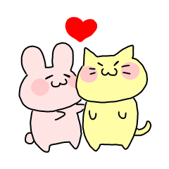 [LINEスタンプ] うさぎちゃんとねこさん2 