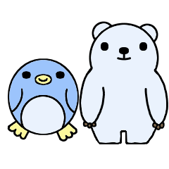 [LINEスタンプ] ぺんぎんと白くま 