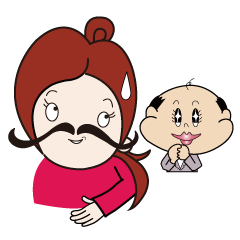 [LINEスタンプ] 乙女おやじとおっさん女子 