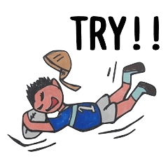 [LINEスタンプ] ラグビートライスタンプ 
