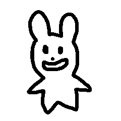 [LINEスタンプ] 表現が独特なうさぎ 
