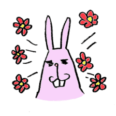 [LINEスタンプ] 出っ歯なうさぎ 