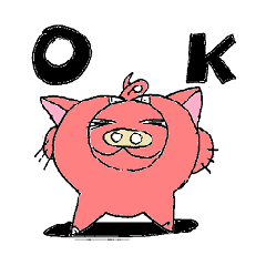 [LINEスタンプ] 猫と豚のクォーターのブーニャン 