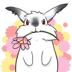[LINEスタンプ] もふもふうさぎの日常 