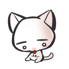 [LINEスタンプ] 幸せを呼ぶまゆげ猫    まゆげにゃん 