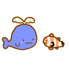 [LINEスタンプ] カラフルくじらとおともだち fetchpriority=high
