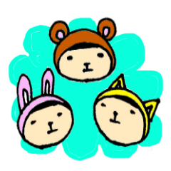 [LINEスタンプ] アニマル着ぐるみブラザーズ 