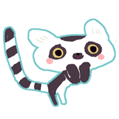 [LINEスタンプ] 愉快なワオキツネザル 