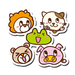 [LINEスタンプ] アニマルシールスタンプ 