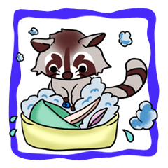 [LINEスタンプ] 陽気なアライグマ 