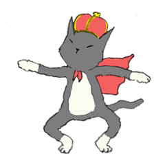 [LINEスタンプ] 黒猫の王子 