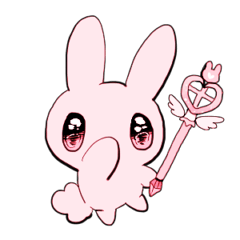 [LINEスタンプ] うさぎとおんなのこ。