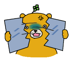 [LINEスタンプ] クローバーくま 文字なし 