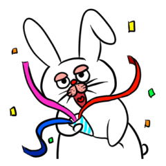 [LINEスタンプ] サイレントなうさぎさん 
