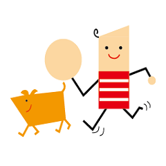 [LINEスタンプ] 四角い男の子 