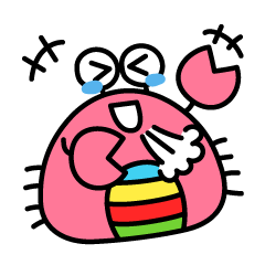 [LINEスタンプ] カラフルかにさん 