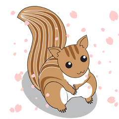 [LINEスタンプ] しまりす あっしゅ 