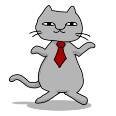 [LINEスタンプ] マイペース灰色猫【にくにくシリーズ】 