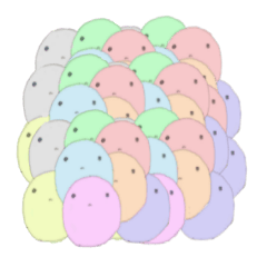 [LINEスタンプ] 丸いのと四角いの 