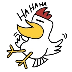 [LINEスタンプ] あははチキン 