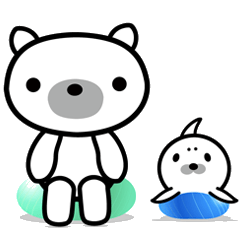 [LINEスタンプ] エクササイZOO（シロクマ＆アザラシ編） 