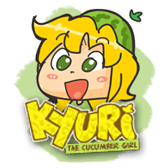[LINEスタンプ] Kyuri the Cucumber Girl 