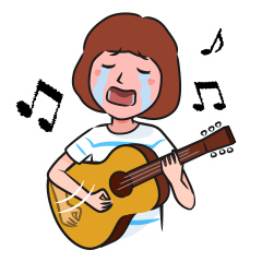 [LINEスタンプ] ギター女子 