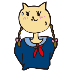 [LINEスタンプ] ねこ高校生 2学期 