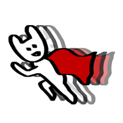 [LINEスタンプ] 変わった白ウサギ 