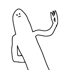 [LINEスタンプ] 白細長いひと 