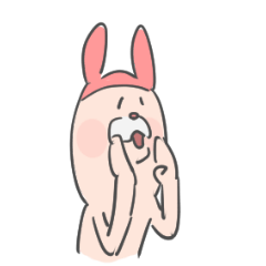 [LINEスタンプ] ウサギっぽい親指 