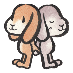 [LINEスタンプ] 垂れ耳うさぎ京兔しふぉん 