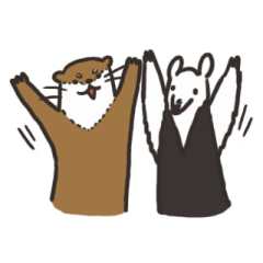[LINEスタンプ] コツメ君とミナミ君 