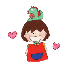[LINEスタンプ] りんごちゃんのしあわせ 