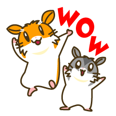[LINEスタンプ] 仲良しフレンズハムちゃんスタちゃん 