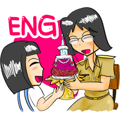 [LINEスタンプ] Kru Janjao - The Teacher (ENG) 