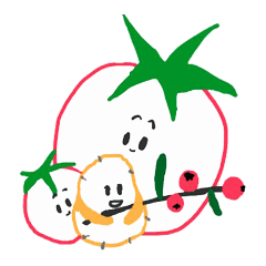 [LINEスタンプ] Potato with Tomatoes 