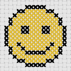 [LINEスタンプ] クロスステッチで顔がいっぱい 