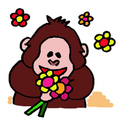 [LINEスタンプ] ゴリラのマンリー 