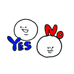 [LINEスタンプ] YES☆NO意思表示