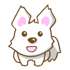 [LINEスタンプ] 白チワワ 犬スタンプ 