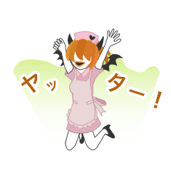 [LINEスタンプ] 小悪魔ナース（日本語版） 