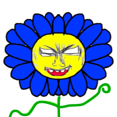[LINEスタンプ] 人面花 