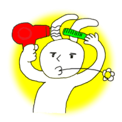 [LINEスタンプ] うさうさ白うっさー 
