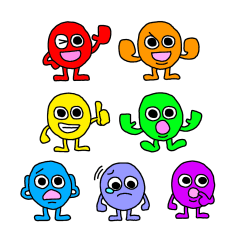 [LINEスタンプ] 虹色のアイツ 