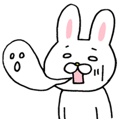 [LINEスタンプ] 出っ歯うさぎのリアクションスタンプ 
