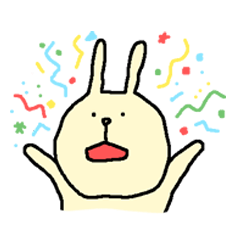 [LINEスタンプ] 落書きうさぎさん 