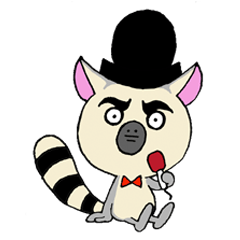 [LINEスタンプ] MC WoWキツネザルは、お喋りワオキツネザル 